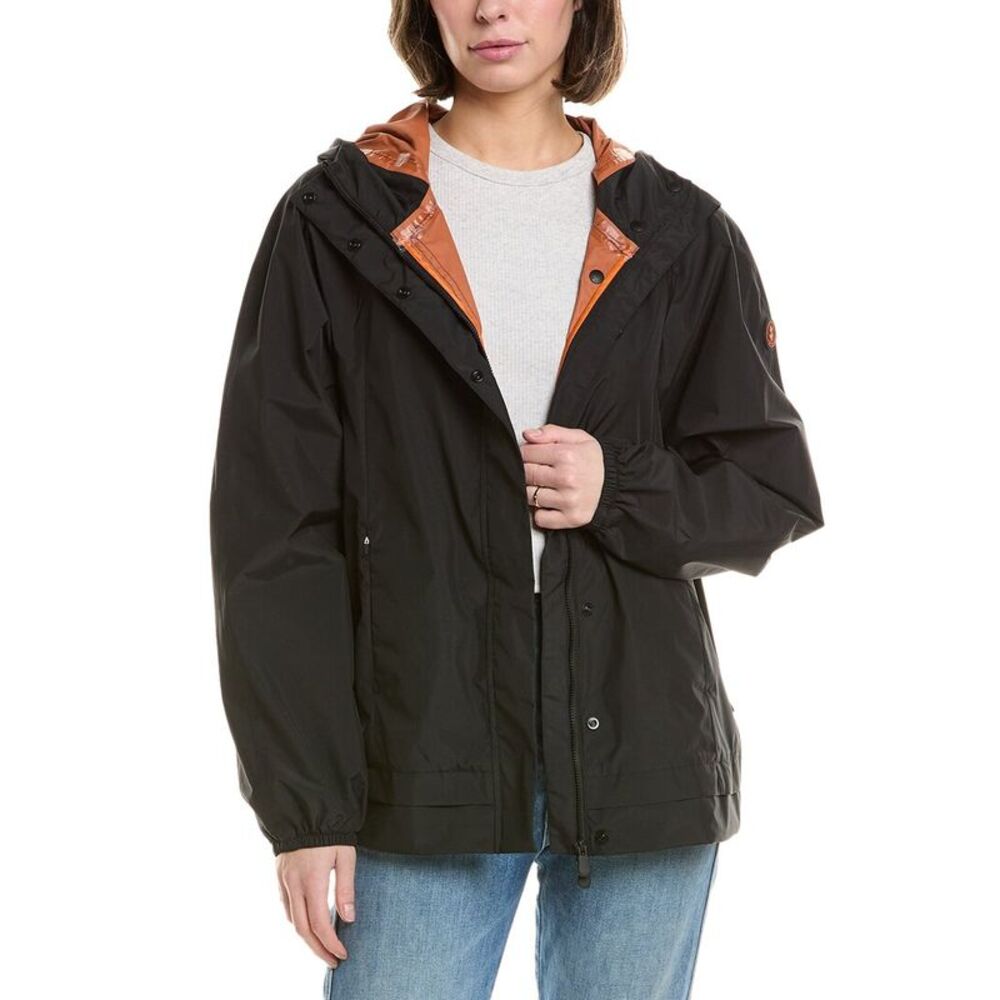 Save The Duck Womens  Rain Jacket, Black
